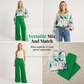 Set de bluză imprimată pentru femei și pantaloni cu talie largă