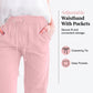 Pantaloni capri din bumbac și in, cu șnur, pentru femei