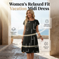 Rochie midi de vacanță, lejeră, pentru femei