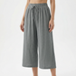 Pantaloni Capri pentru femei, cu talie elastică și șnur, stil casual