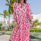 Rochie casual lejeră pentru femei, cu imprimeu floral