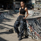 Pantaloni Casual Camuflați pentru Femei cu Șnur