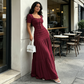 Set de corset cu decolteu pătrat și fustă maxi pentru femei