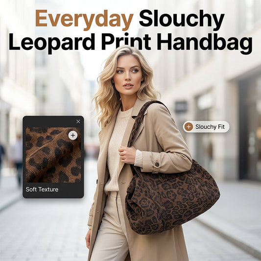 Geantă Tote Bag cu Imprimeu Leopard pentru Femei