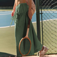 Pantaloni casual de plajă, tip evazat, croiți scurt