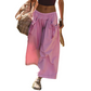 Pantaloni casual de plajă, tip evazat, croiți scurt
