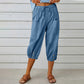 Pantaloni Capri Casual pentru Femei cu Buzunare