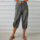 Pantaloni Capri Casual pentru Femei cu Buzunare