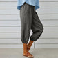 Pantaloni Capri Casual pentru Femei cu Buzunare