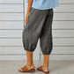 Pantaloni Capri Casual pentru Femei cu Buzunare