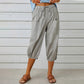 Pantaloni Capri Casual pentru Femei cu Buzunare