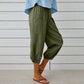 Pantaloni Capri Casual pentru Femei cu Buzunare