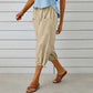 Pantaloni Capri Casual pentru Femei cu Buzunare