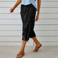 Pantaloni Capri Casual pentru Femei cu Buzunare