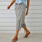 Pantaloni Capri Casual pentru Femei cu Buzunare