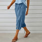 Pantaloni Capri Casual pentru Femei cu Buzunare