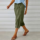 Pantaloni Capri Casual pentru Femei cu Buzunare