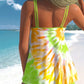 Costum de baie cu imprimeu gradient curcubeu pentru femei cu mărimi plus