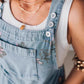Salopetă din Denim cu Imprimeu, Casual pentru Femei