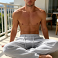 Pantaloni casual pentru bărbați, cu talie elastică și ușoară