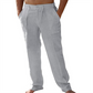 Pantaloni casual pentru bărbați, cu talie elastică și ușoară