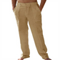 Pantaloni casual pentru bărbați, cu talie elastică și ușoară