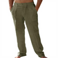 Pantaloni casual pentru bărbați, cu talie elastică și ușoară
