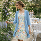 Set elegant pentru femei: rochie din șifon și cardigan, set de 2 piese
