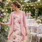 Set elegant pentru femei: rochie din șifon și cardigan, set de 2 piese