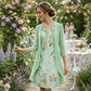 Set elegant pentru femei: rochie din șifon și cardigan, set de 2 piese