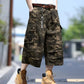 Șorturi cargo camuflate, cu talie largă, unisex