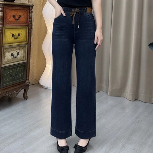 Pantaloni casual pentru femei, croi drept, eleganți