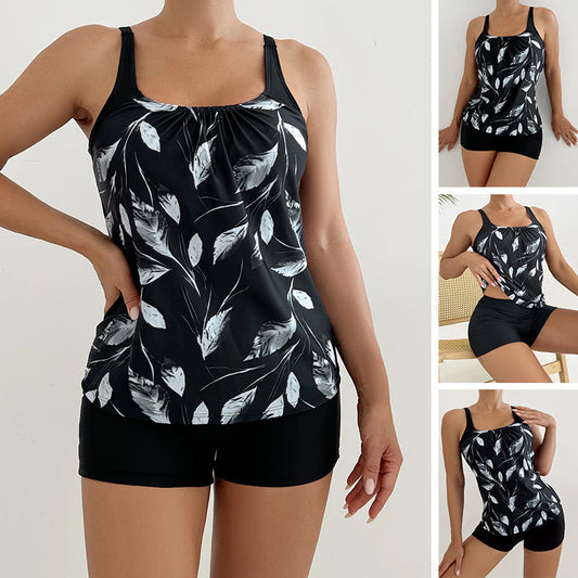 Costum de baie din două piese cu imprimeu pentru femei