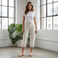 Pantaloni Capri Cargo Casual pentru Femei cu Buzunare