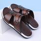 Men's Faux Leather Slip-On Sandals