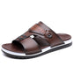 Men's Faux Leather Slip-On Sandals