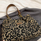 Large Capacity Tote Bag with Leopard Print