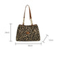 Large Capacity Tote Bag with Leopard Print
