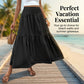 Women's High-Waist Smocked A-Line Maxi Skirt