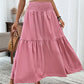 Women's High-Waist Smocked A-Line Maxi Skirt