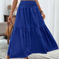 Women's High-Waist Smocked A-Line Maxi Skirt