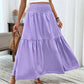 Women's High-Waist Smocked A-Line Maxi Skirt