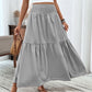 Women's High-Waist Smocked A-Line Maxi Skirt