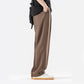 Pantaloni casual pentru bărbați, fără călcare, din mătase de gheață, croială lejeră