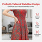 Rochie midi lejeră, cu croială evazată, pentru vară