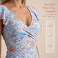 Rochiță de baie elegantă pentru femei, cu decolteu în V și control al abdomenului