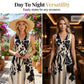 Women's Floral Print V-Neck Twisted Waist Maxi Dress