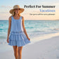 Women's Summer U-Neck Tiered Ruffle Dress
