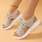 Women's Open-Toe Breathable Knit Wedge Sandals