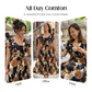 Rochie maxi plisată cu imprimeu floral retro pentru femei